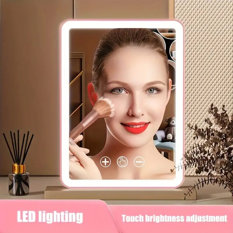 Rechargeable Travel Makeup Mirror with Led Lights Free Shipping Shop