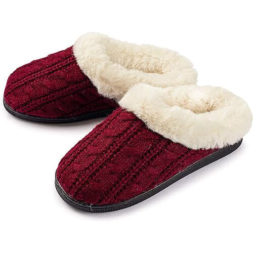 Pupeez Girls Cable Knit Slippers Fleece Lined House Shoe Cheap Sale Footlocker Finishline