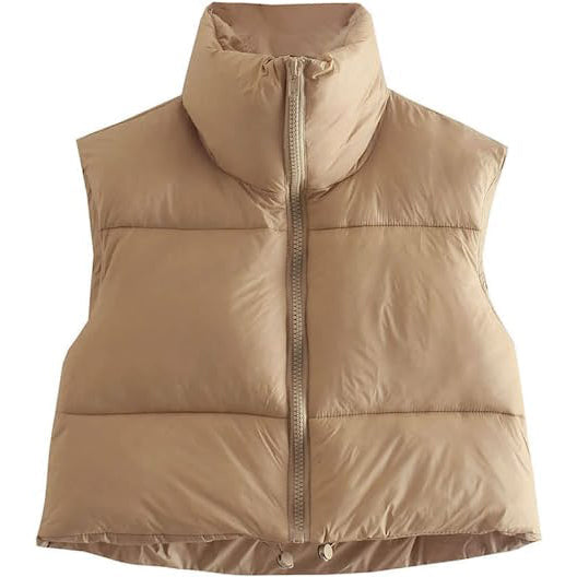 Women's Winter Crop Vest Lightweight Sleeveless Warm Outerwear Puffer Vest Padded Gilet Buy Cheap Manchester