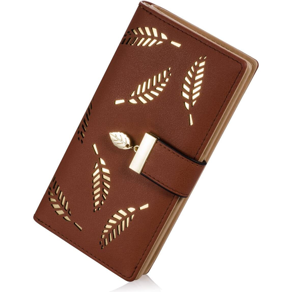 Sweet Cute Women's Long Leaf Bifold Wallet Cheap Sale Collections