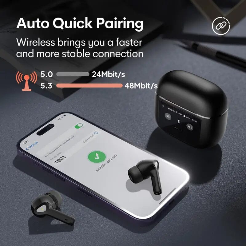 Wireless Earbuds with Smart Touch Screen Charging Case Browse Cheap Online