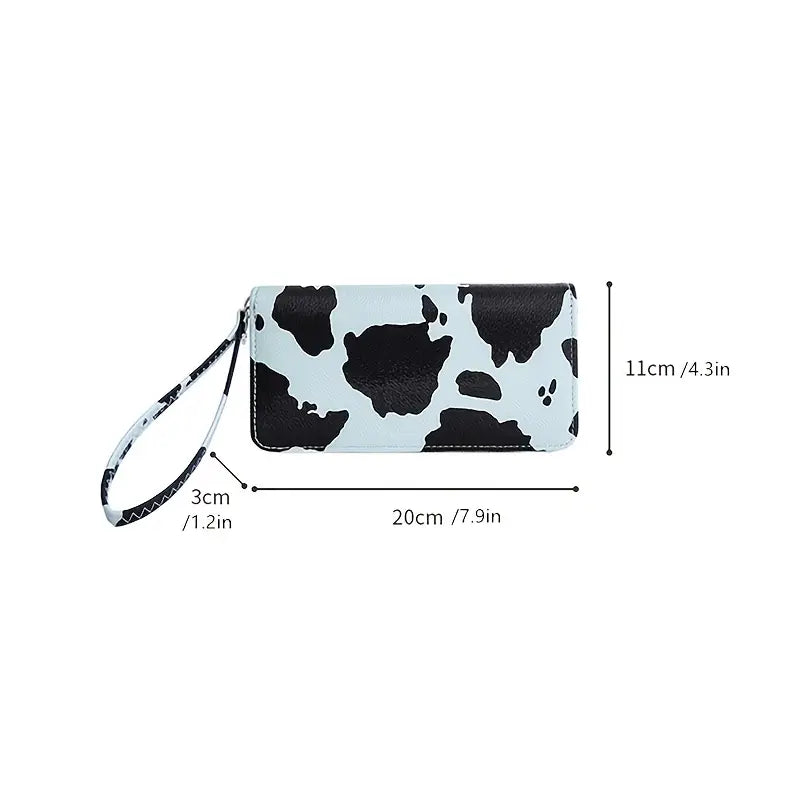 Women's Cute Versatile Faux Leather Cow Print Long Wallet Largest Supplier For Sale