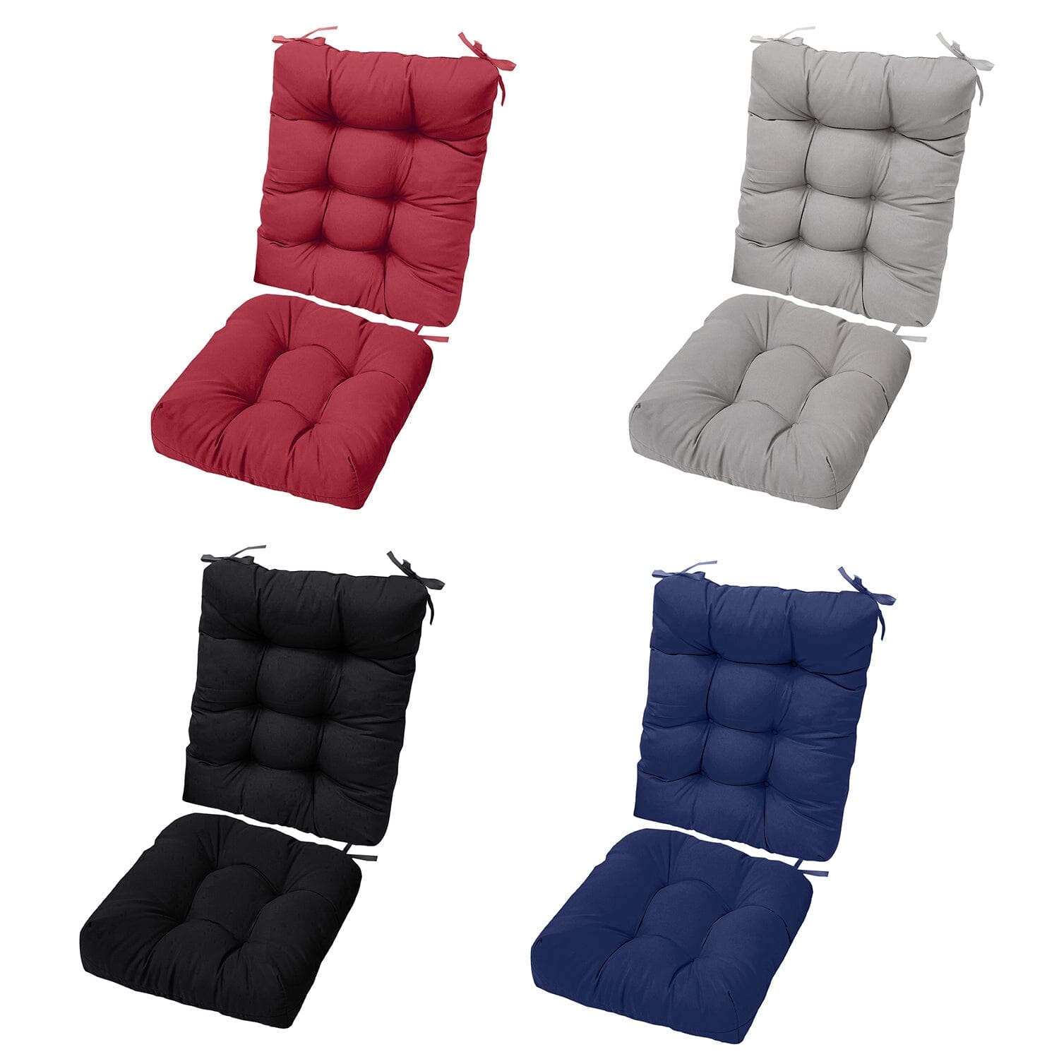 2-Piece Set: Rocking Chair Cushion with Non-Slip Ties Polyester Fiber Filling Clearance Cheap Real