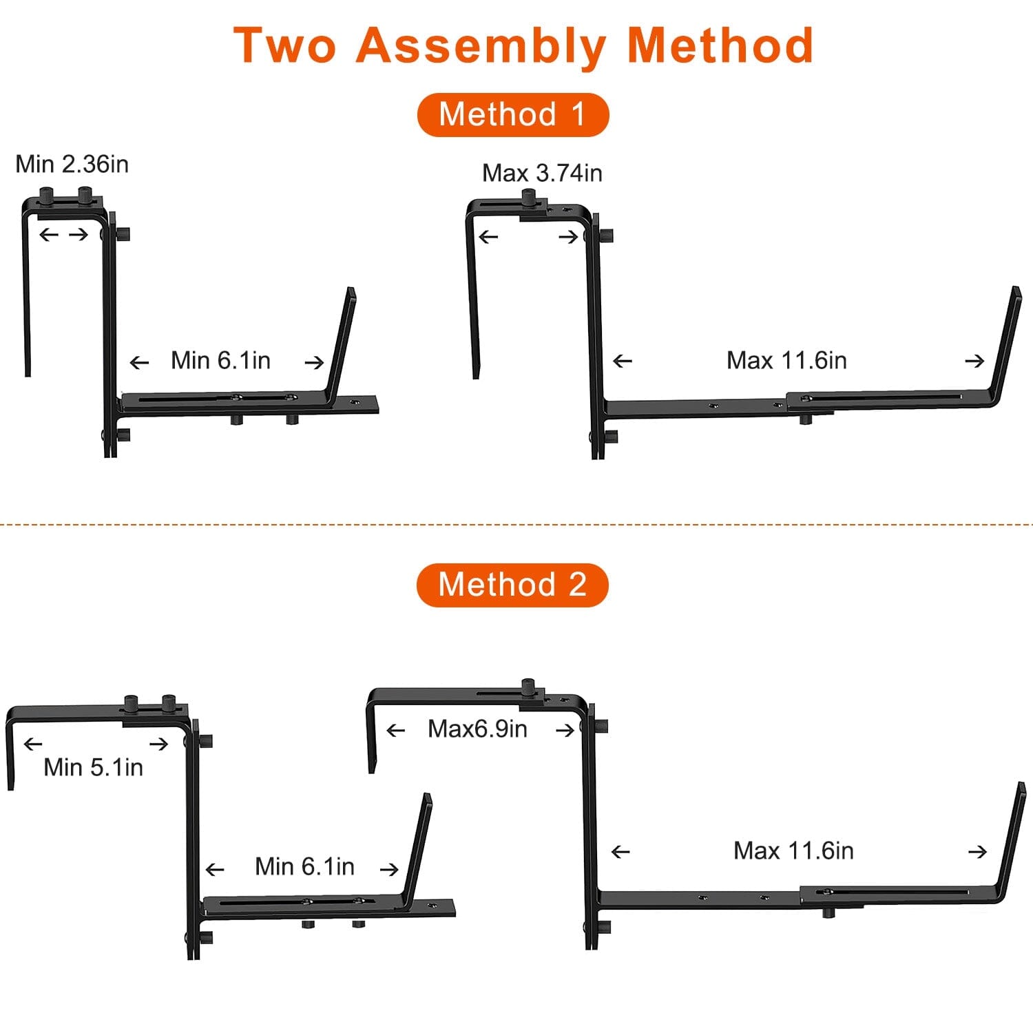 4-Piece: Adjustable Planter Box Brackets Cheap Pice Cost