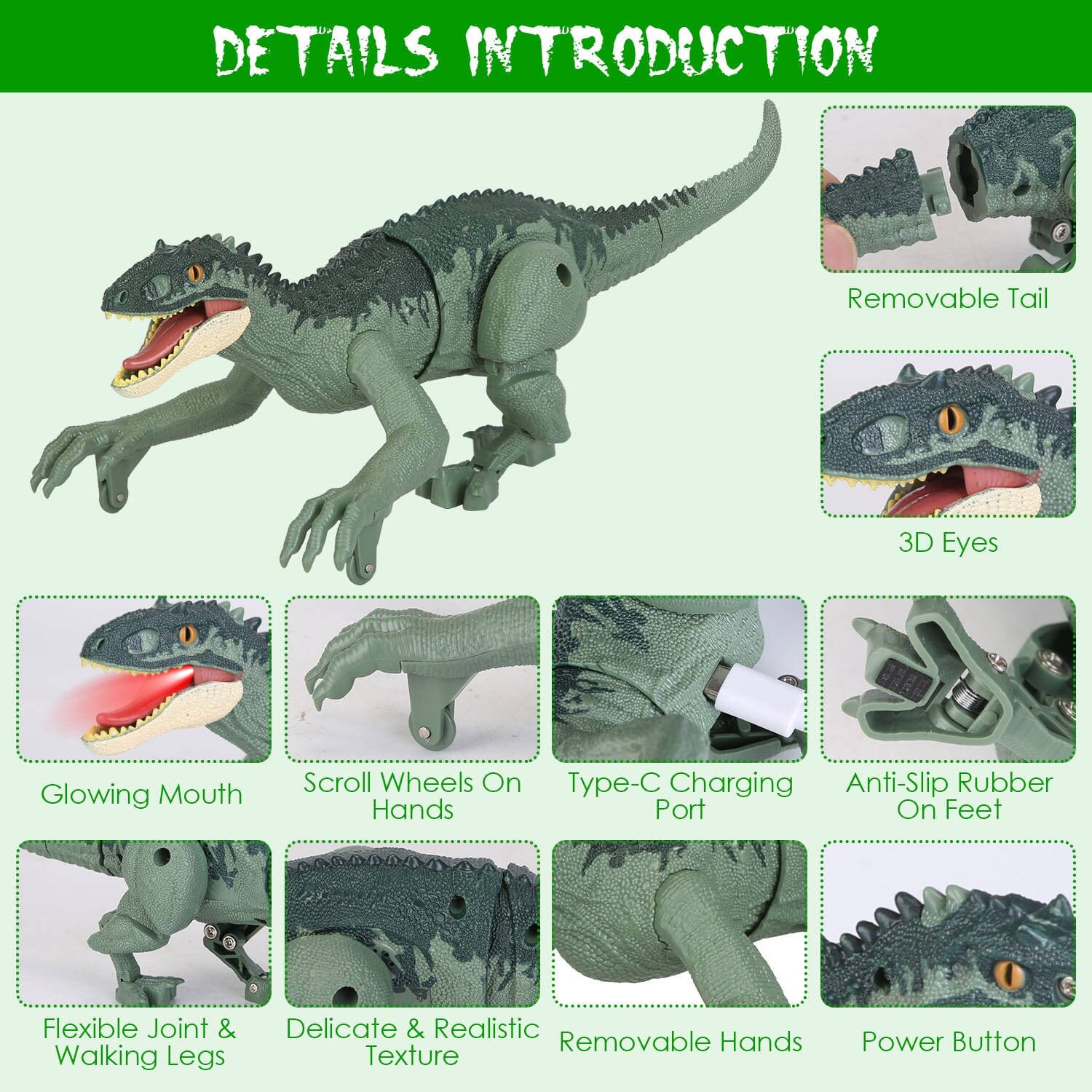 Remote Control Dinosaur with 3D Eye Roaring Sounds for 3-12 Years Old Fashion Style Online