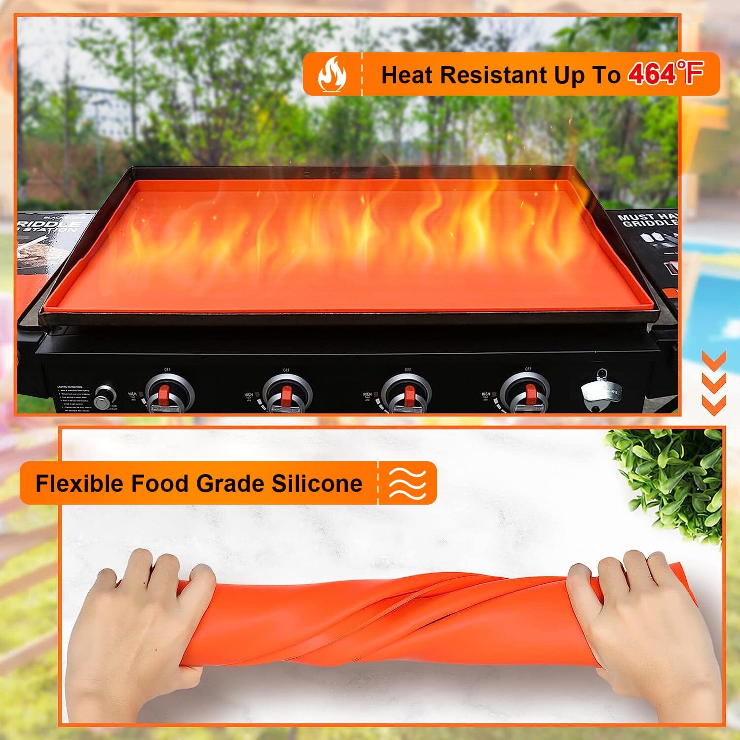 Silicone Griddle Mat Heavy Duty Food Grade Top Cover Sale High Quality