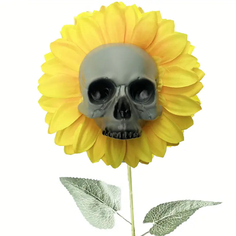 Halloween Sunflower Skull Head Garden Decoration Free Shipping Big Discount