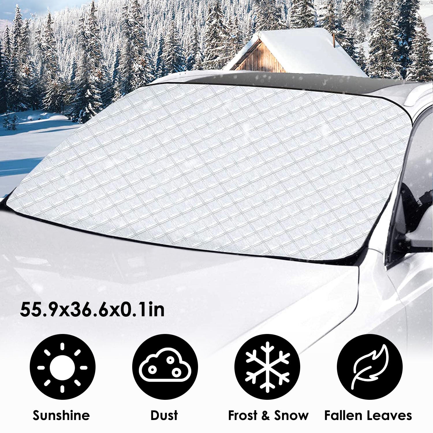 Windshield Protector Against Ice Sun Fit for Small Mid SUVs with Anti-theft Flaps Buy Online Cheap