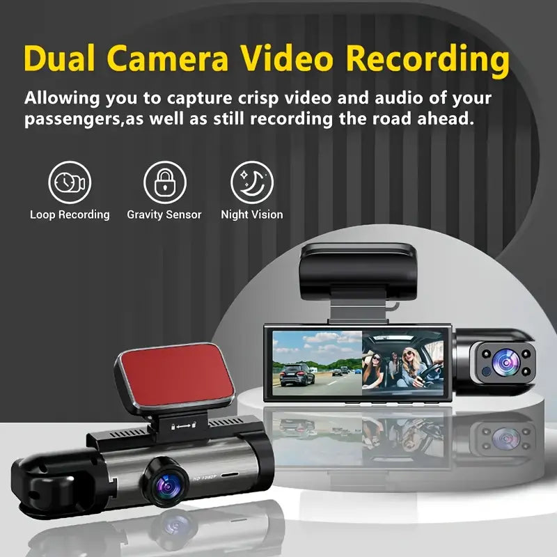 1080P High-Definition Dual Camera Dash Cam for Cars 3.16 Inch IPS Screen GPS and Lane Departure Warning Limited Edition Cheap Pice