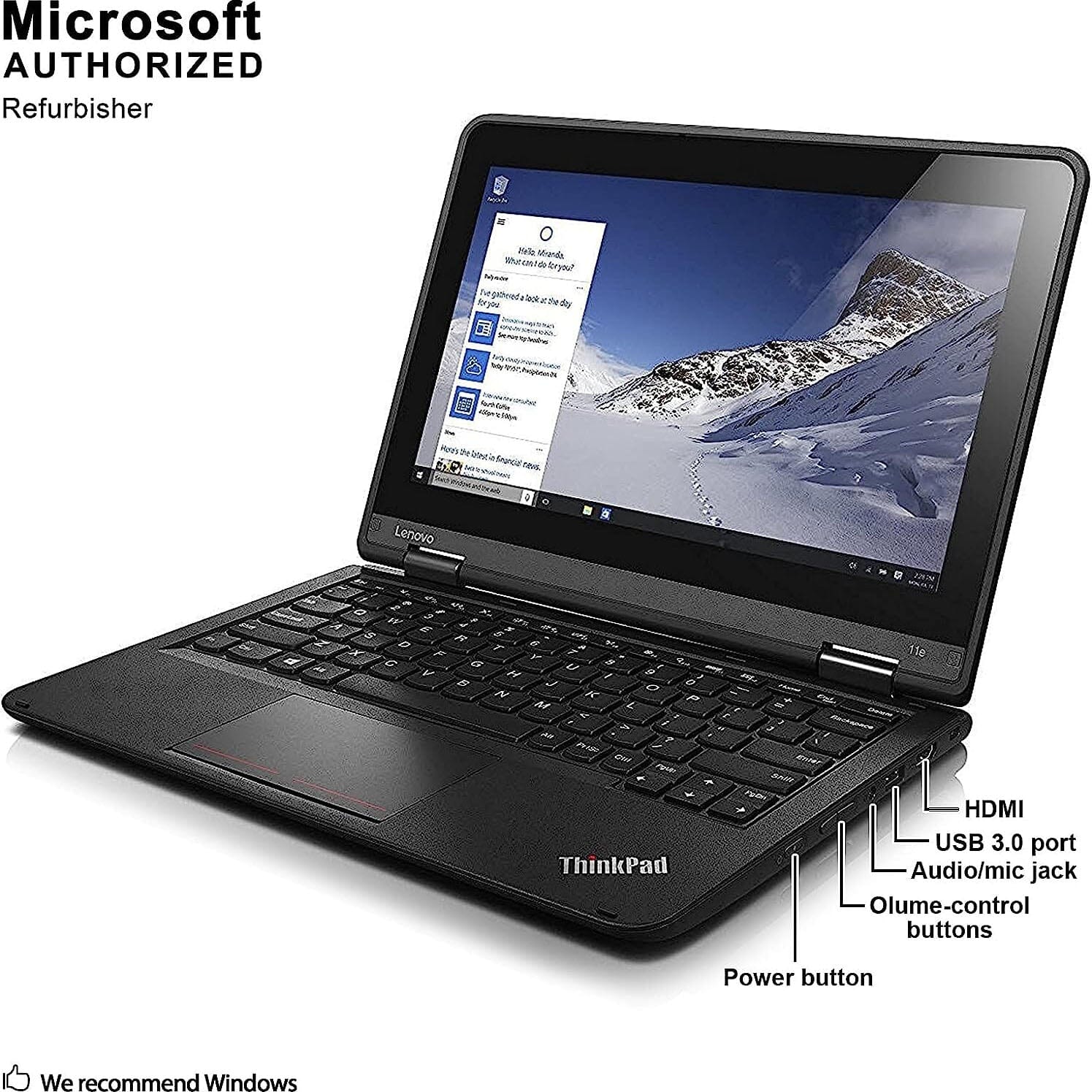 Lenovo ThinkPad 11E 3rd Generation 11.6 4GB RAM 128GB SSD Storage. Windows 10 (Refurbished) Cheap Perfect