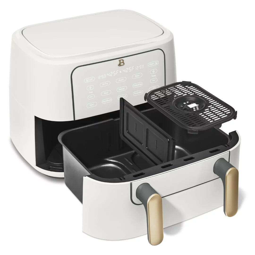 Beautiful 9 QT TriZone Air Fryer White Icing by Drew Barrymore Outlet 2025 New