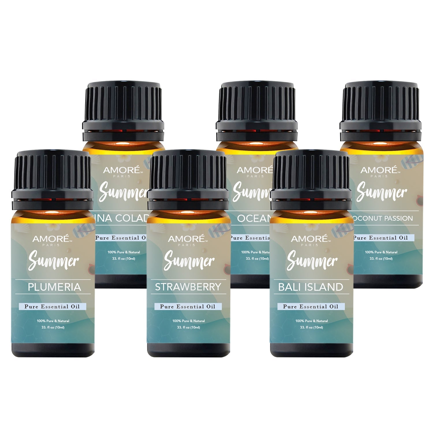 6-Pack: Summer Vibe Fresh Scented Aromatherapy Essential Oil For Diffusers Humidifiers Cheap Get To Buy