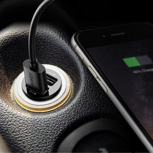 Aukey Universal True AiPOWER 24W 4.8A Dual Port Car Charger (Refurbished) Extremely Cheap Online