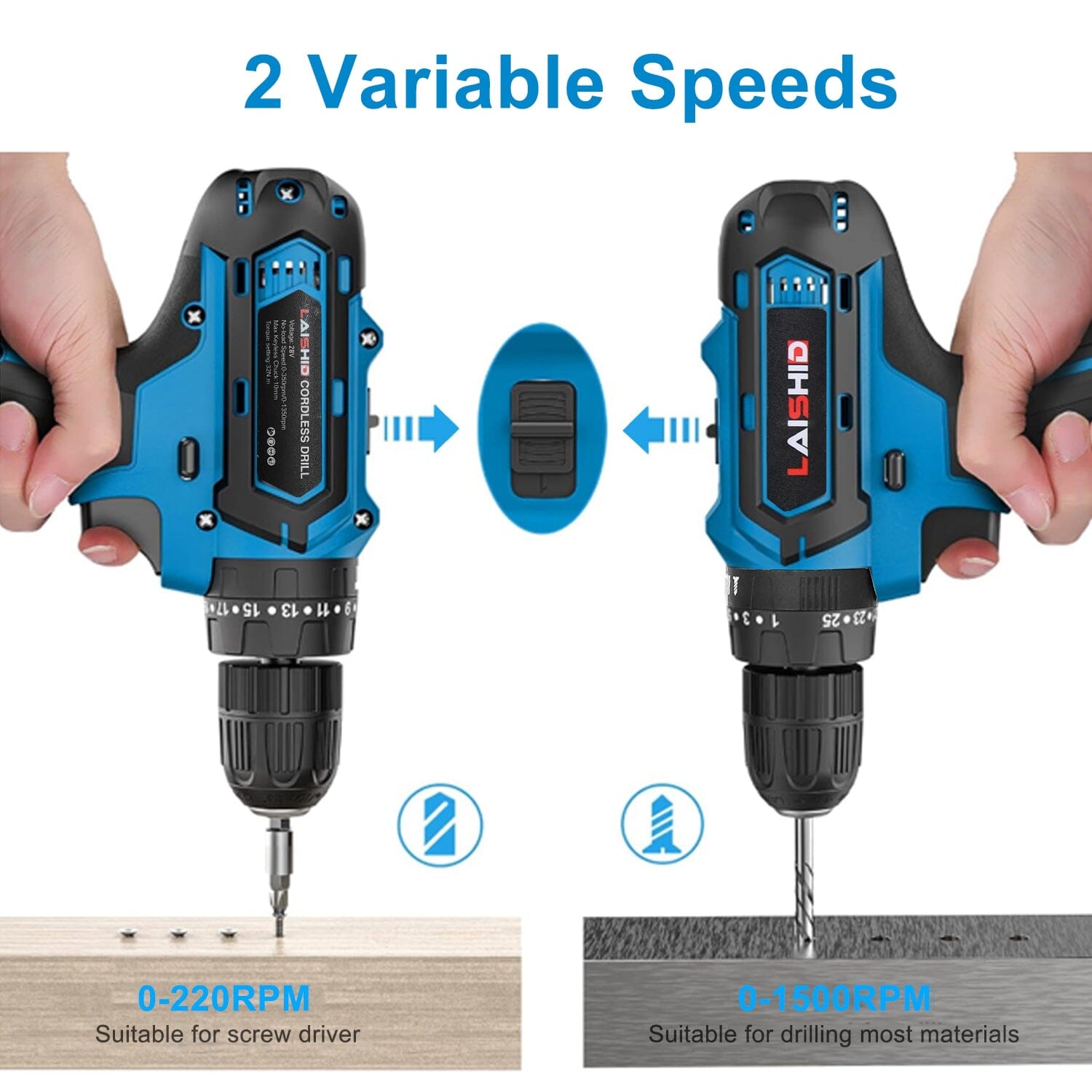 Cordless Drill Set with 2 Pieces 8V Batteries and Charger 2 Variable Speed 3/8In Keyless Chuck Quality From China Wholesale