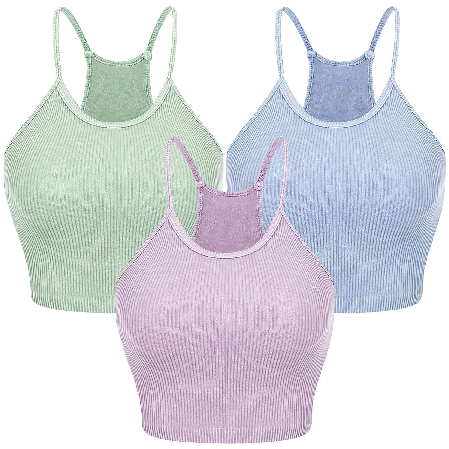 3-Pack: Women Crop Basic Tank Top Ribbed Knit Sleeveless Cheap Sale Best Wholesale