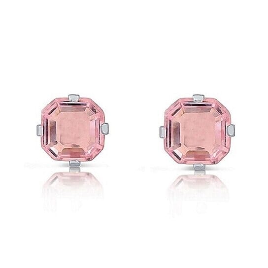 1.3 Carat Cz Asscher-Cut Sterling Silver Stud Earrings Sale Big Discount