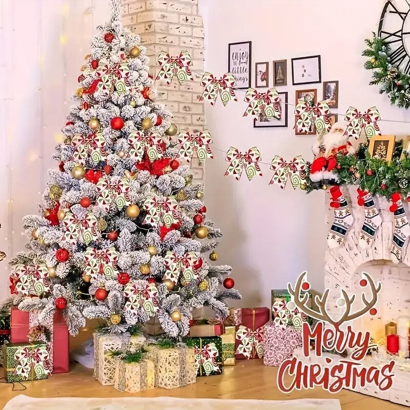 20-Pieces: Christmas Tree Bow Decorations Sale Affordable