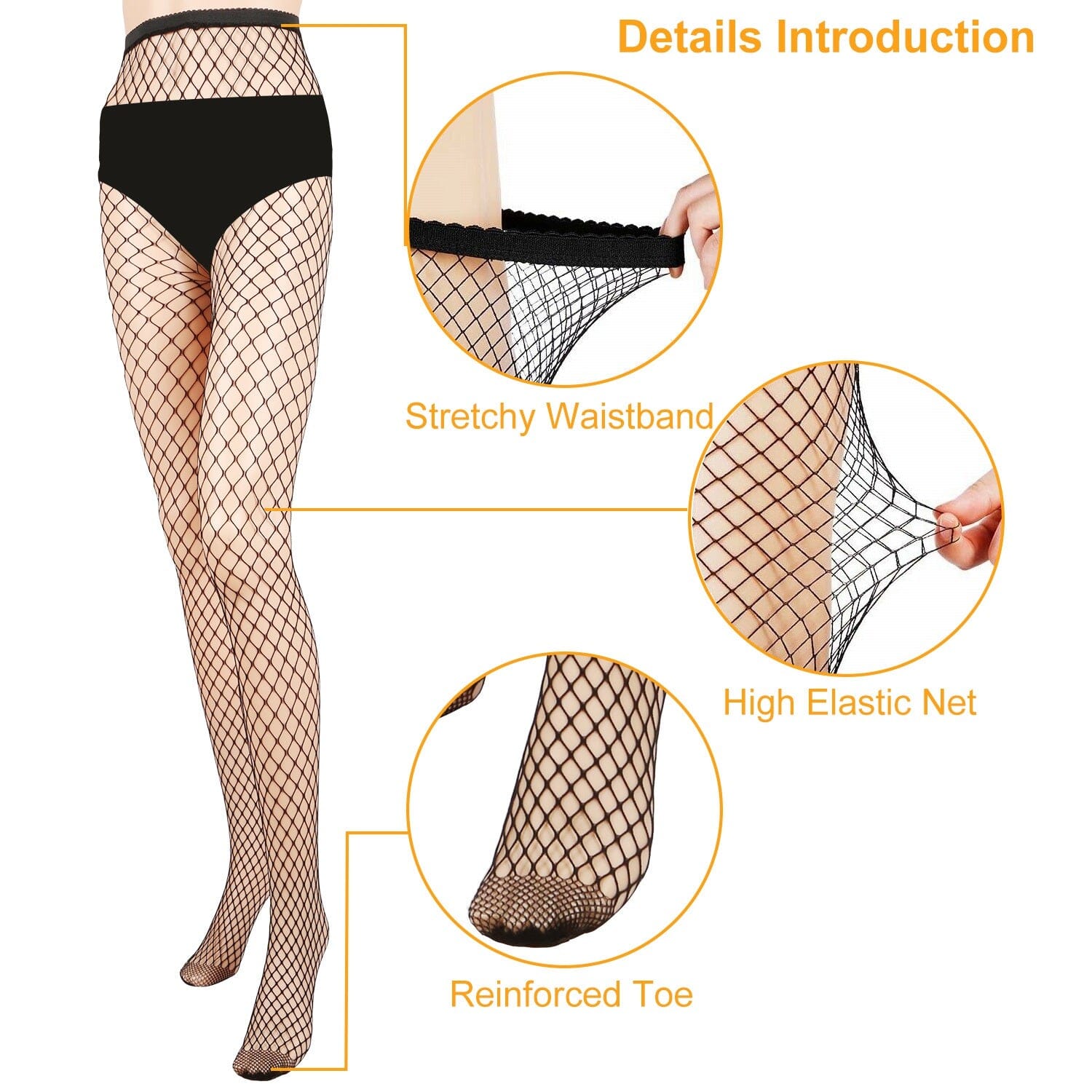 High Waist Pantyhose Stretchy Mesh Hollow Out Stockings Outlet New Arrival