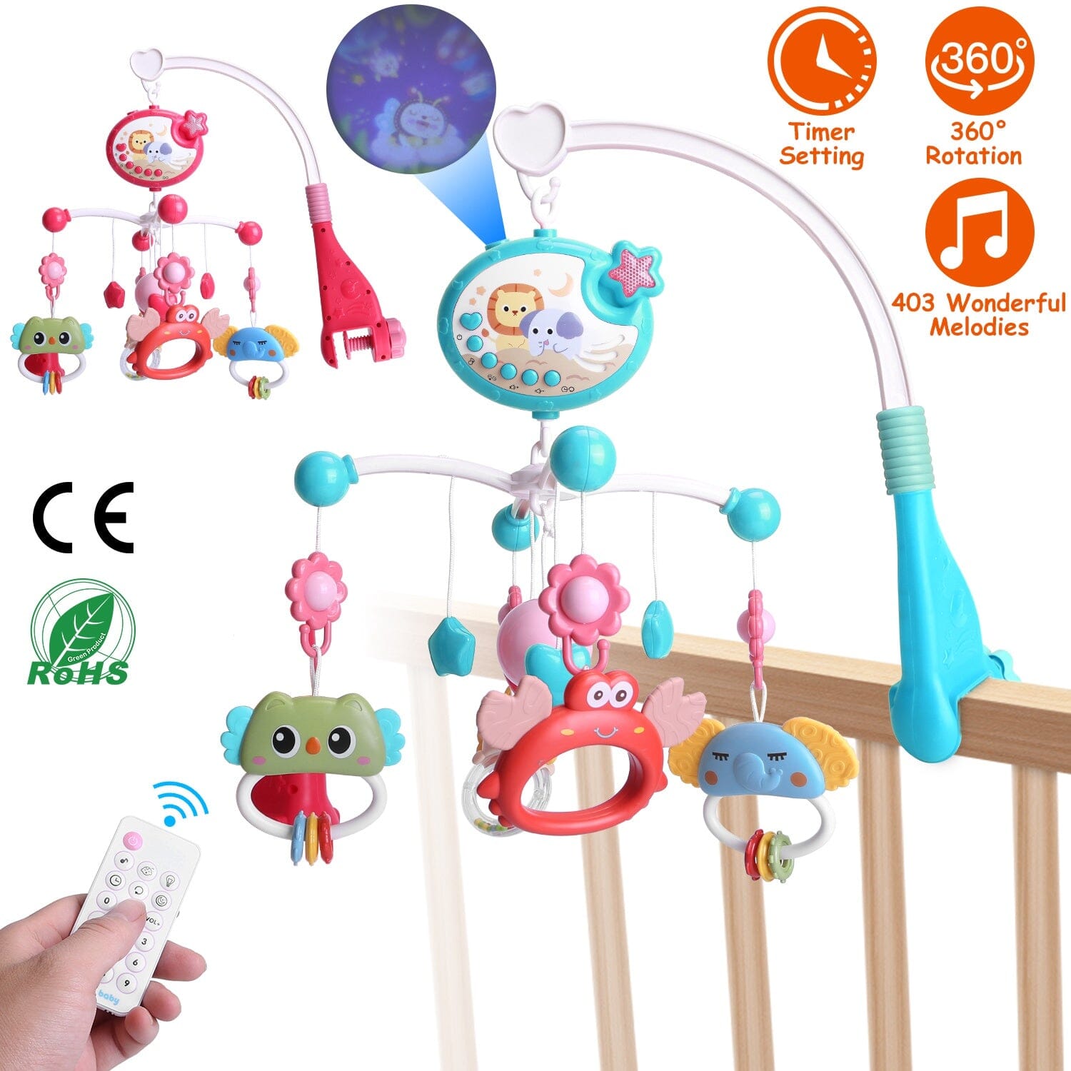 Baby Musical Crib Bed Bell Rotating Mobile Star Projection Inexpensive Cheap Online