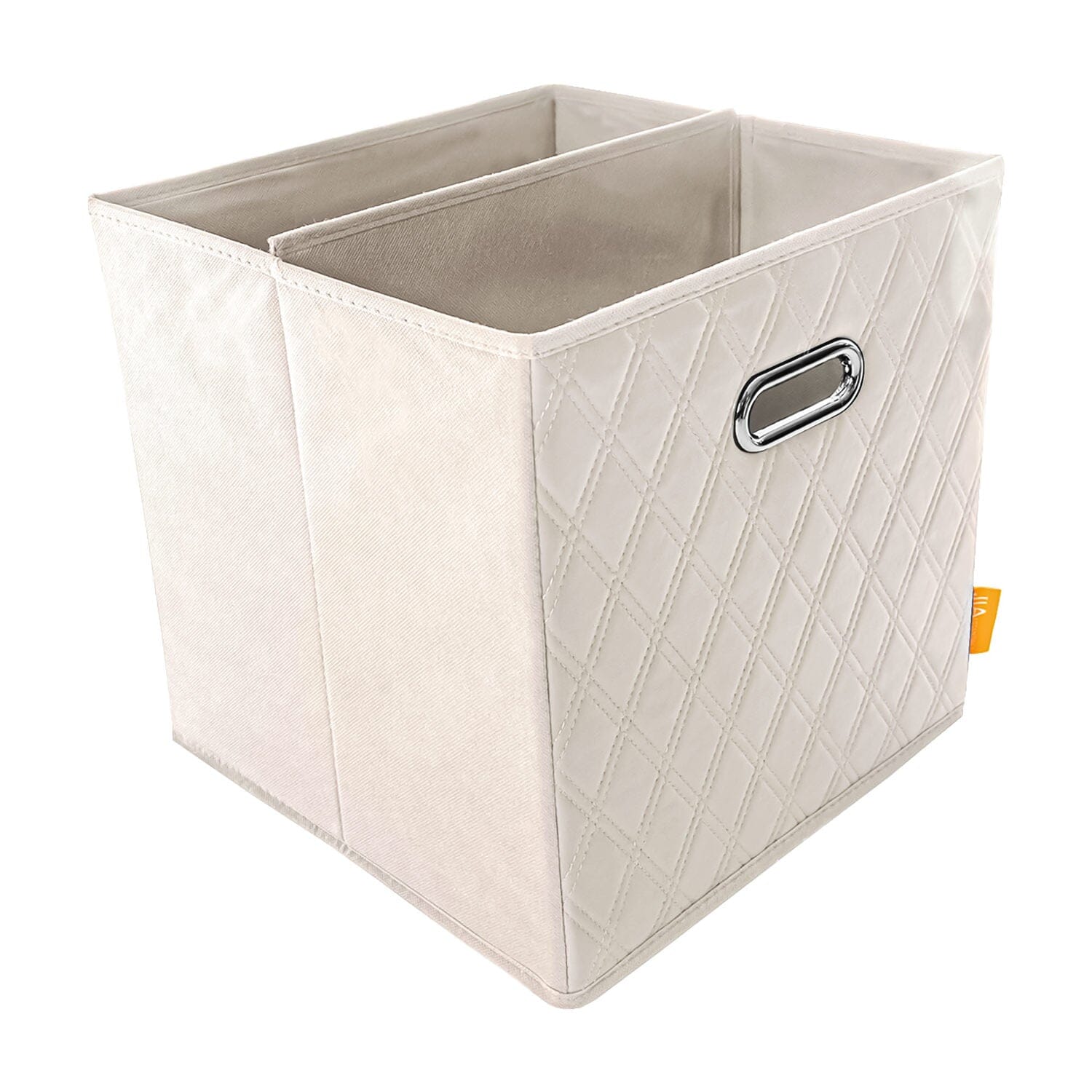 Set of 2: 11-13 Foldable Diamond Patterned Faux Leather Storage Cube Bins Discount Footaction