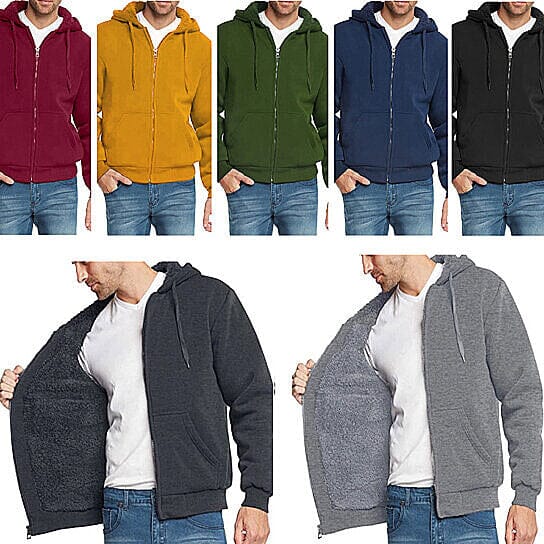 Men's Thick Sherpa Lined Fleece Hoodie (Big & Tall Sizes Available) Discount 2025 New