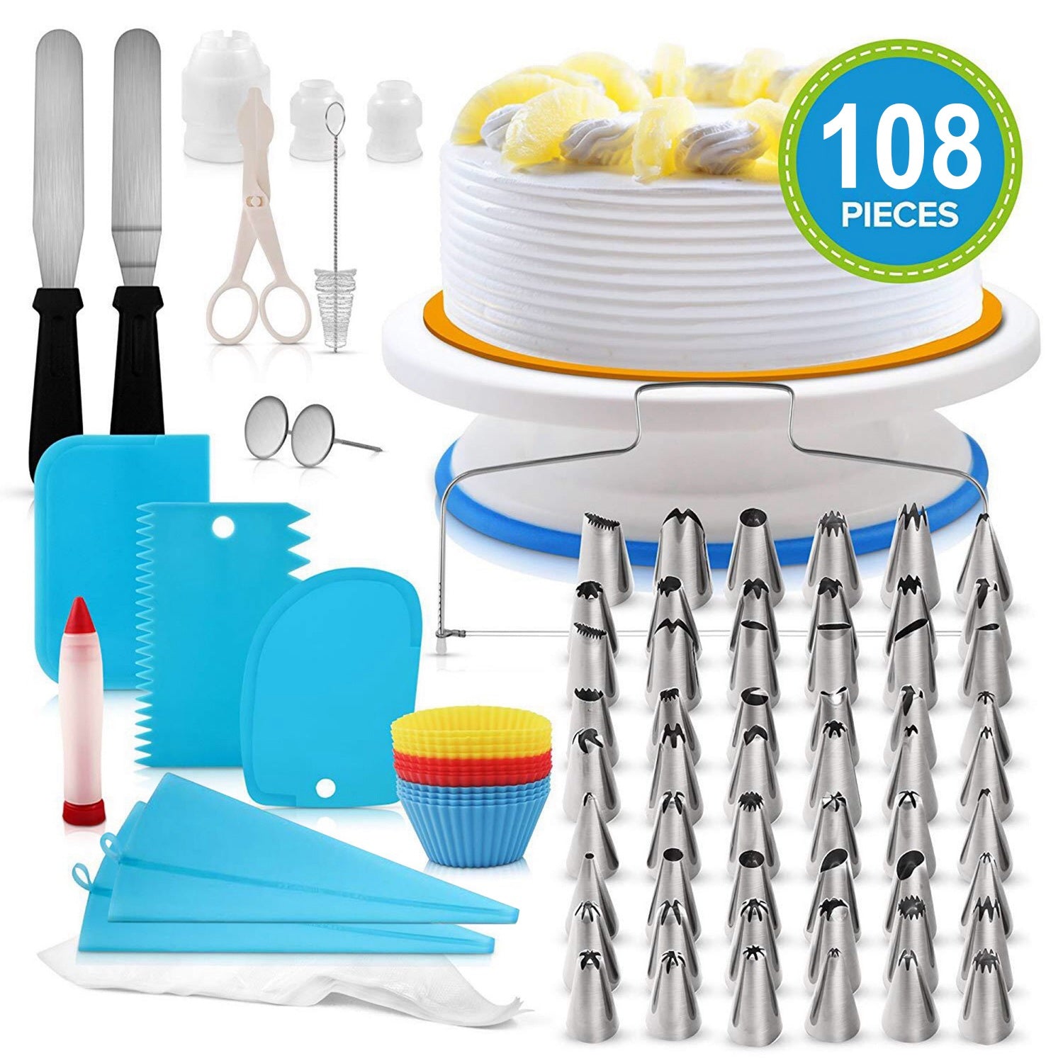 108-Piece: Cake Decorating Supplies Kit Footlocker For Sale