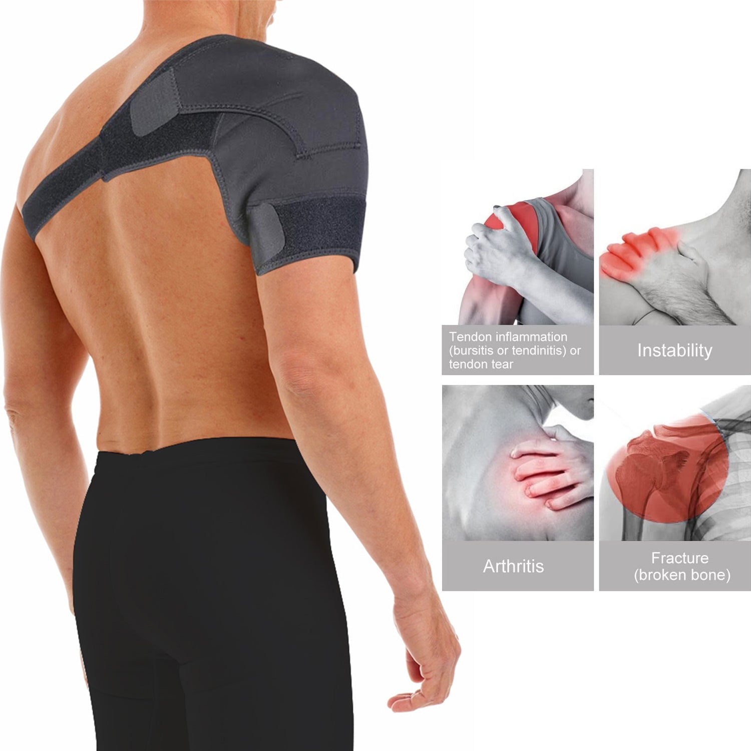 Unisex Adjustable Pain Relief Magnetic Shoulder Brace Support Brace Best Sale For Sale