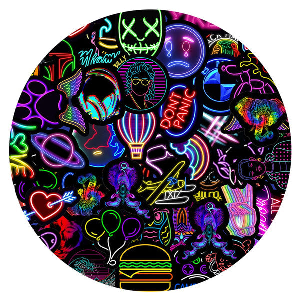 100-Piece: Cartoon Neon Light Graffiti Stickers Discount Codes Really Cheap