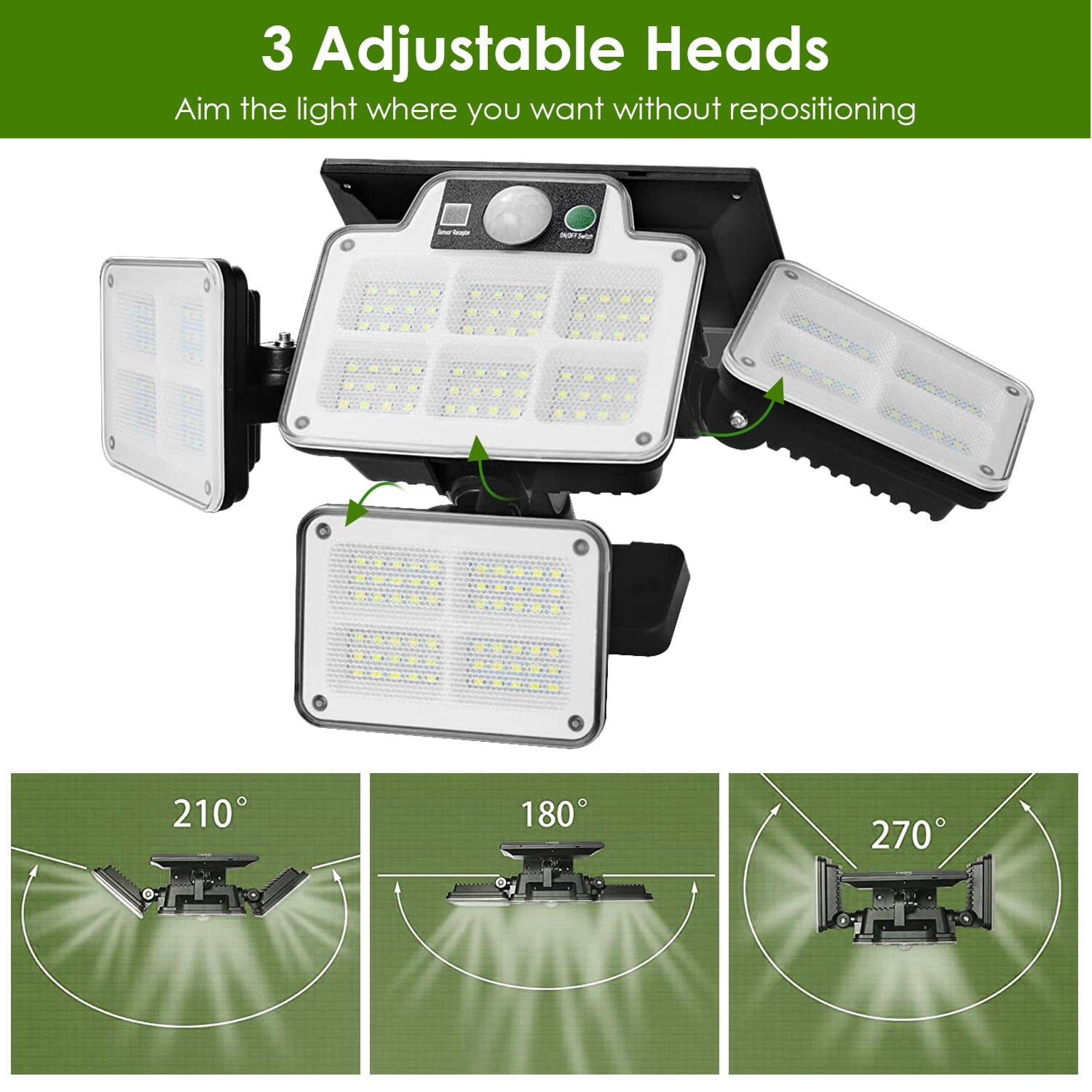 216 LEDs  Solar Outdoor Light Motion Sensor Security Wireless Lamp Discount Big Discount