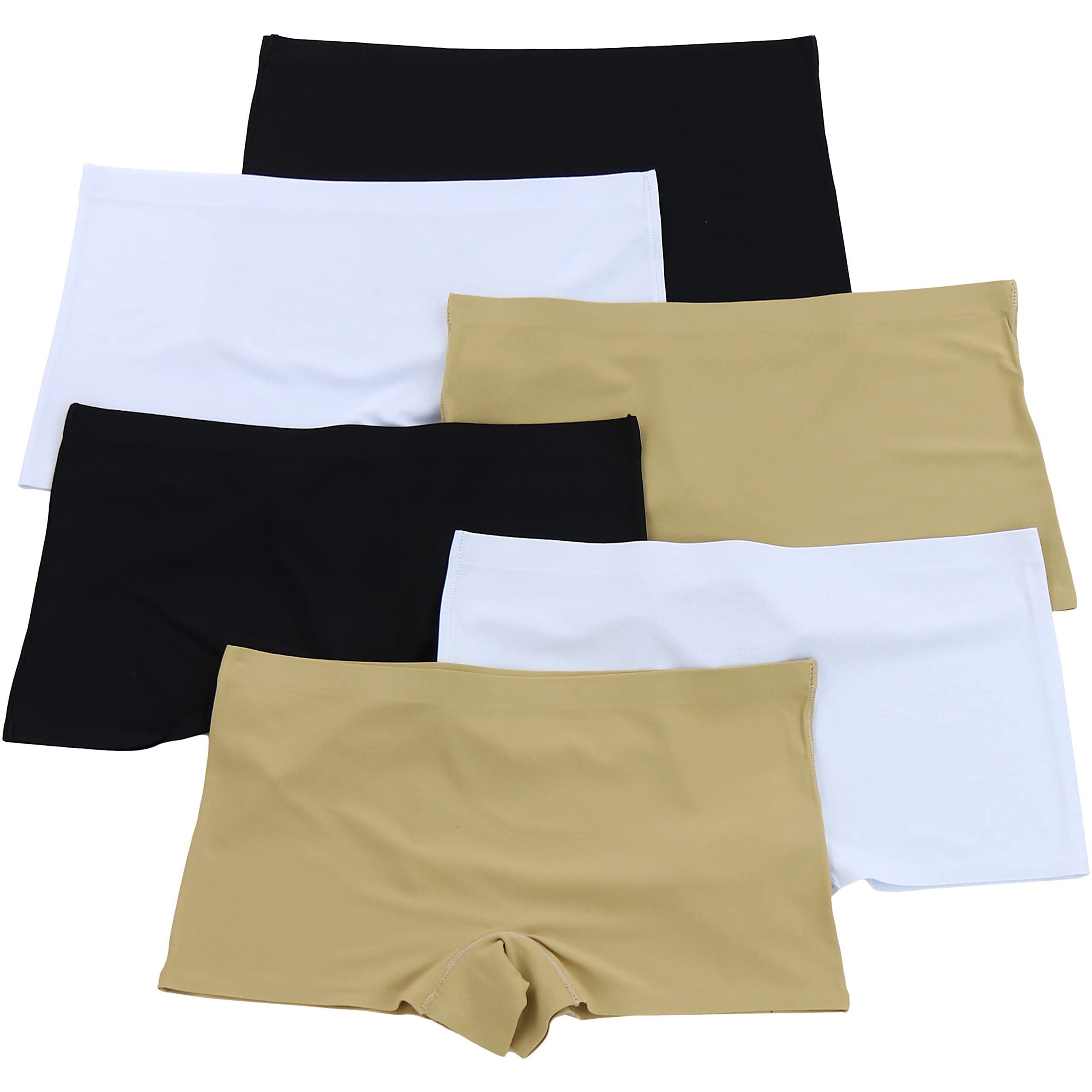 6-Pack: ToBeInStyle Women's Solid Classic Assortment No Show Boyshorts Explore Cheap Pice