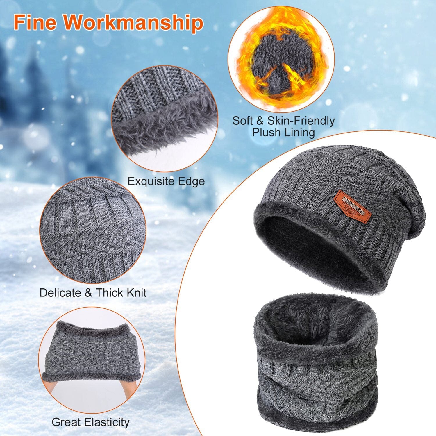 Winter Warm Beanie and Touch Screen Gloves Scarfs Set New Arrival Cheap Online