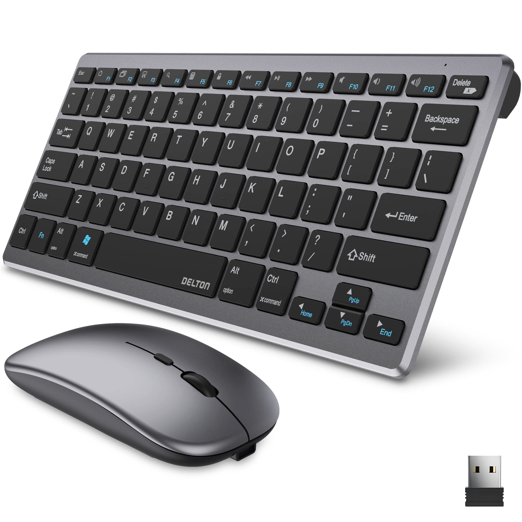 Delton N35 Wireless Keyboard and Mouse, Bluetooth Keyboard Mouse Combo Auto Pair USB Dongle Cheap Sale Looking For