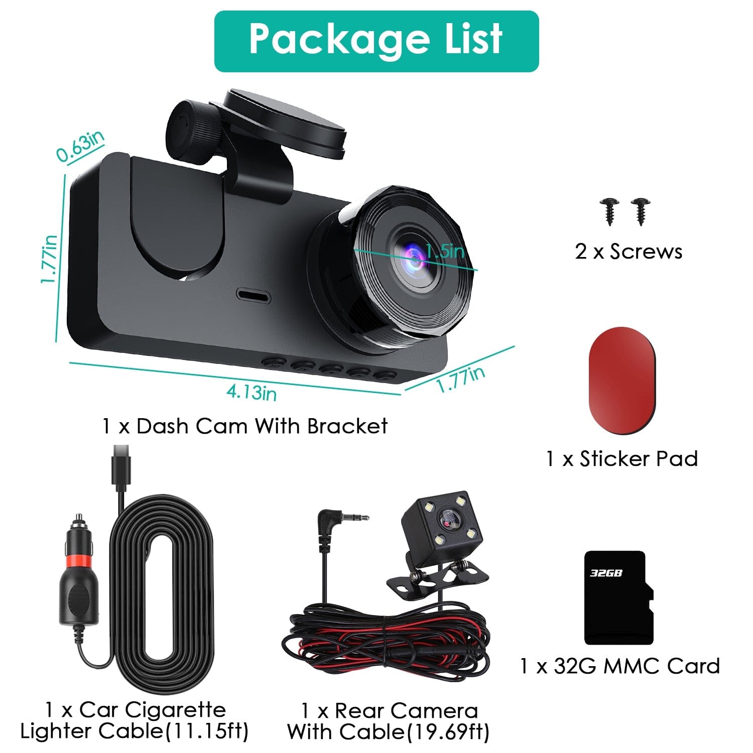 3 Channel Dash Cam Front Inside Rear Vehicle Driving Recorder Car DVR For Sale Online