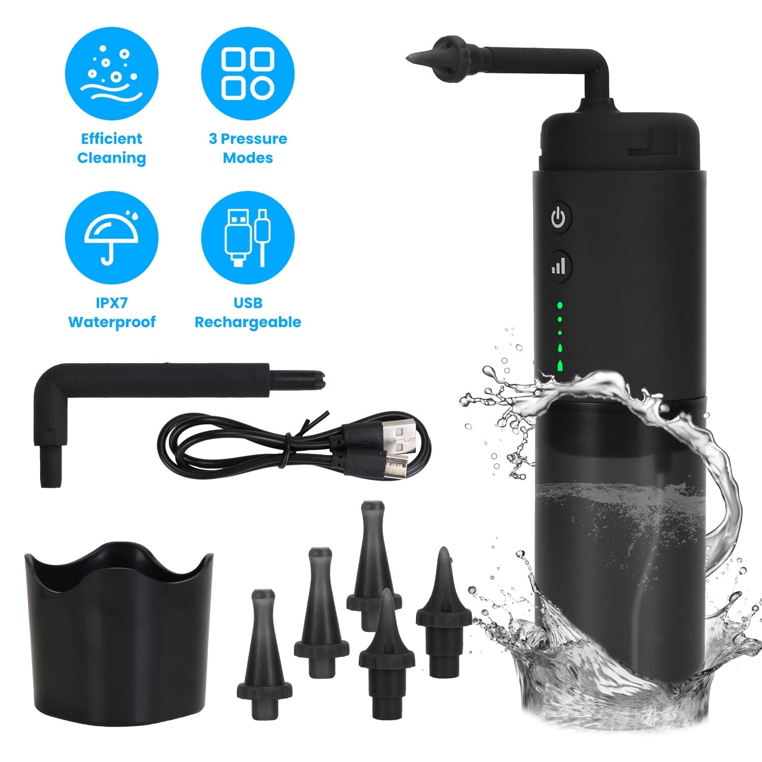 Electric Ear Wax Removal Kit with 3 Modes 6 Ear Tips IPX7 Waterproof USB Rechargeable Clearance Cost