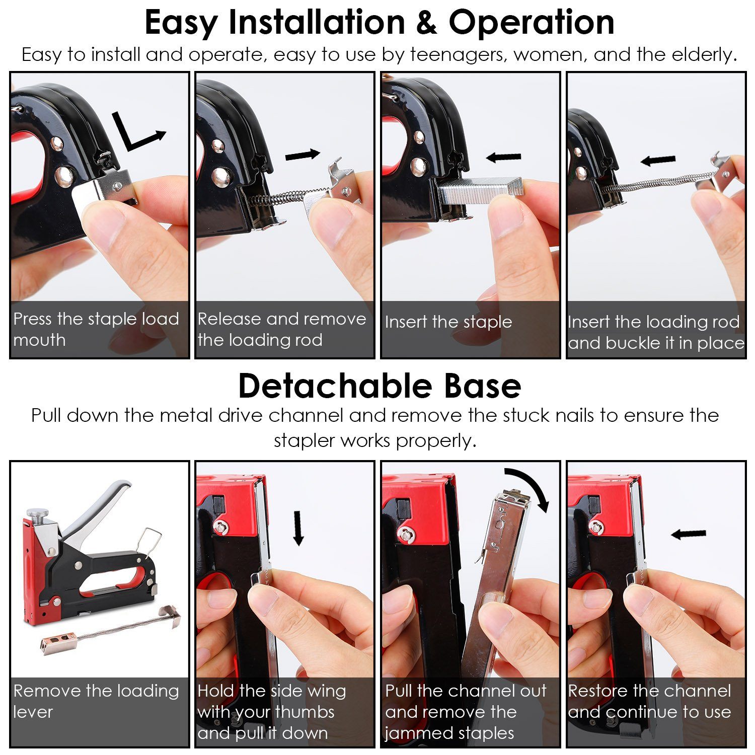 3-in-1 Heavy Duty Manual Nail Stapler Kit Collections Online