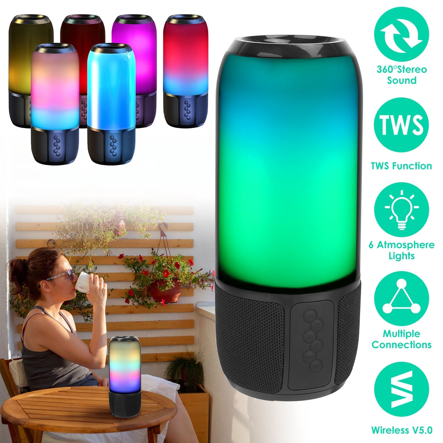 Wireless Portable Speaker with Color Changing Light Really Cheap Shoes Online