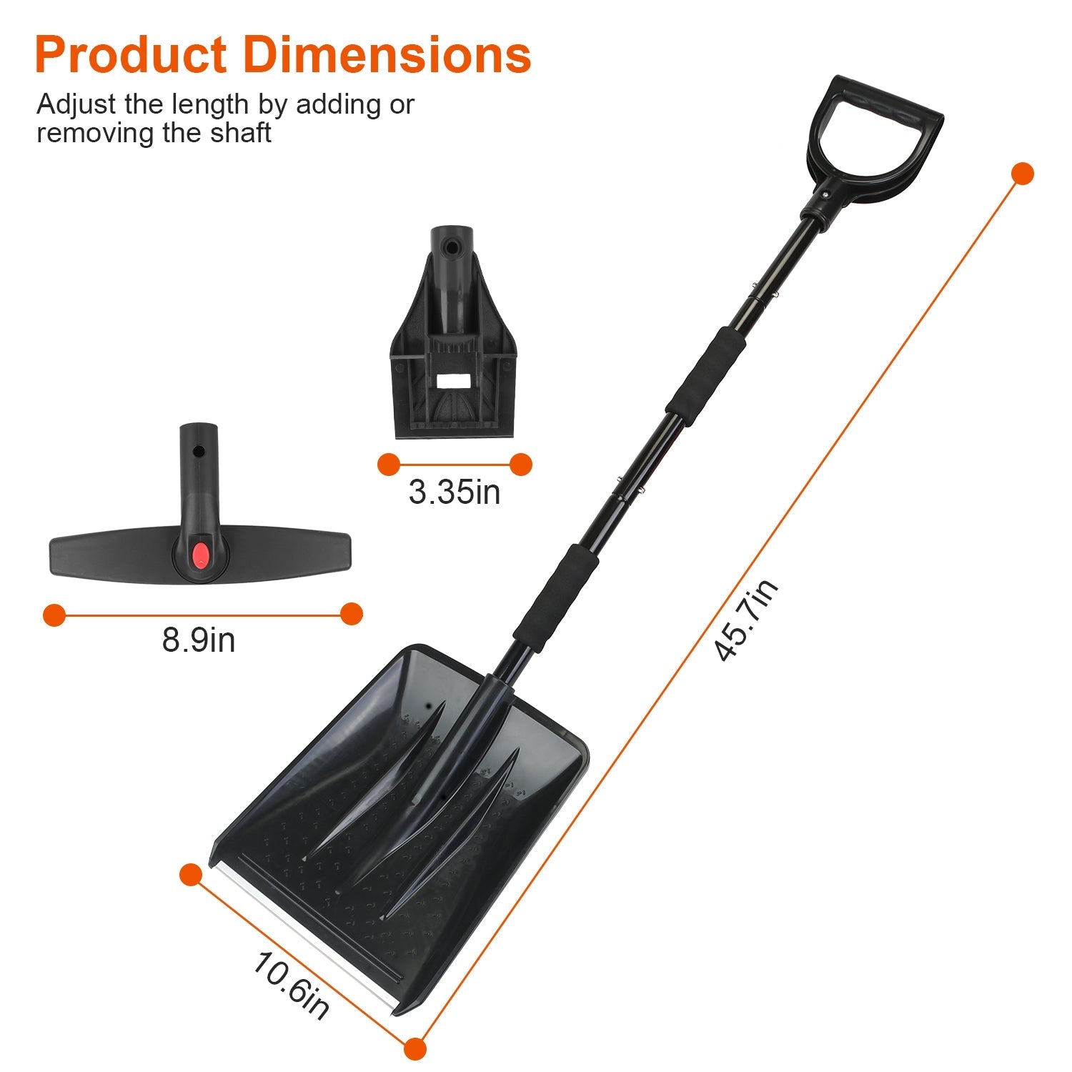 3-in-1 Snow Shovel Kit Brush Ice Scraper Free Shipping Online