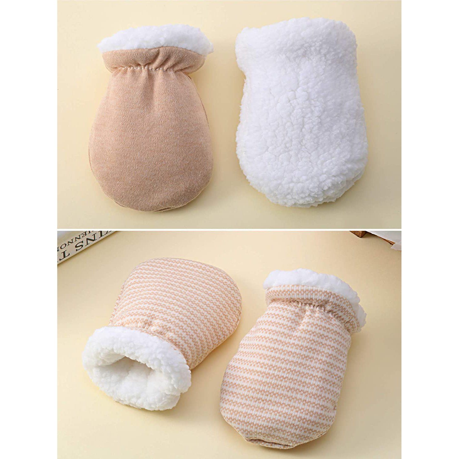 3-Pairs: Newborn Mitten Gloves 100% Guaranteed