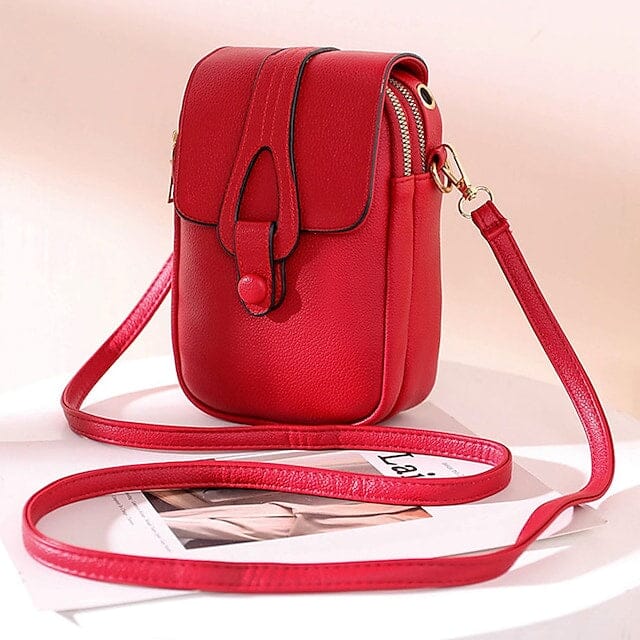 Women's Crossbody Leather Solid Color Plain Bag Wallet Buy Cheap Perfect