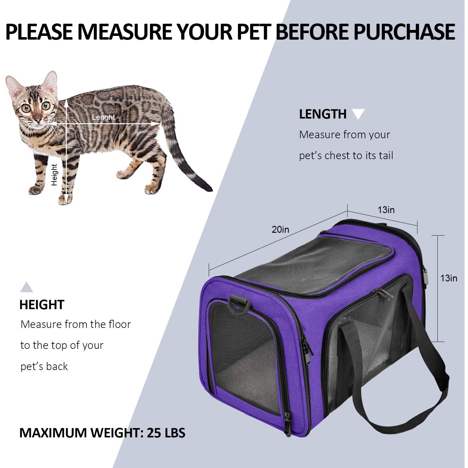 Collapsible Cat Dog Carrier 100% Original