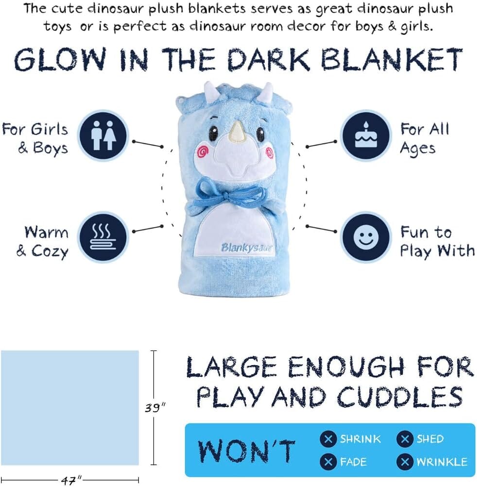 Glow in The Dark Dinosaur Blanket for Boys & Girls Discount Sast