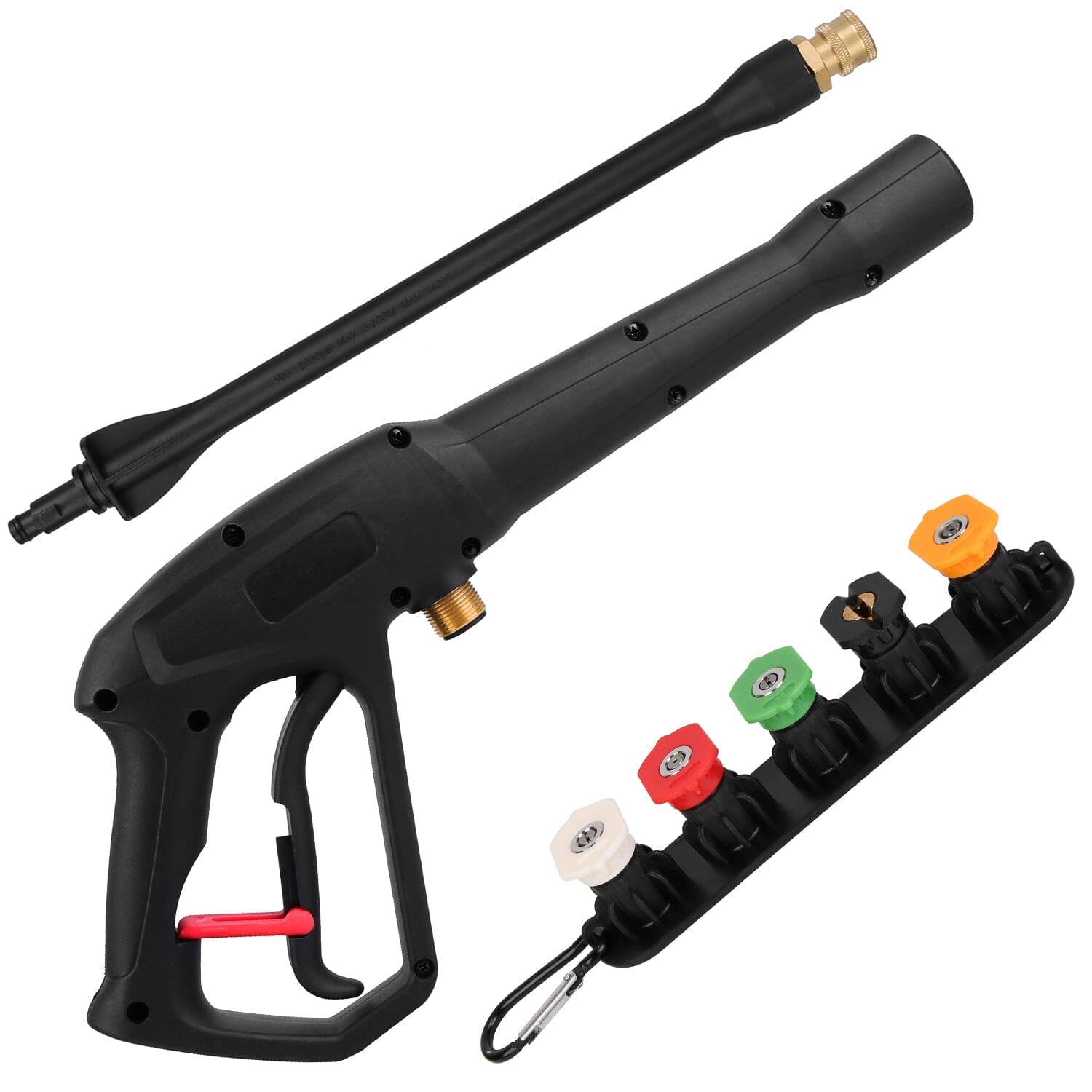 3000PSI Pressure Washer Gun Car Foam Sprayer with Jet Wand 5 Nozzle Tips M22-14 Connector In China Cheap Online