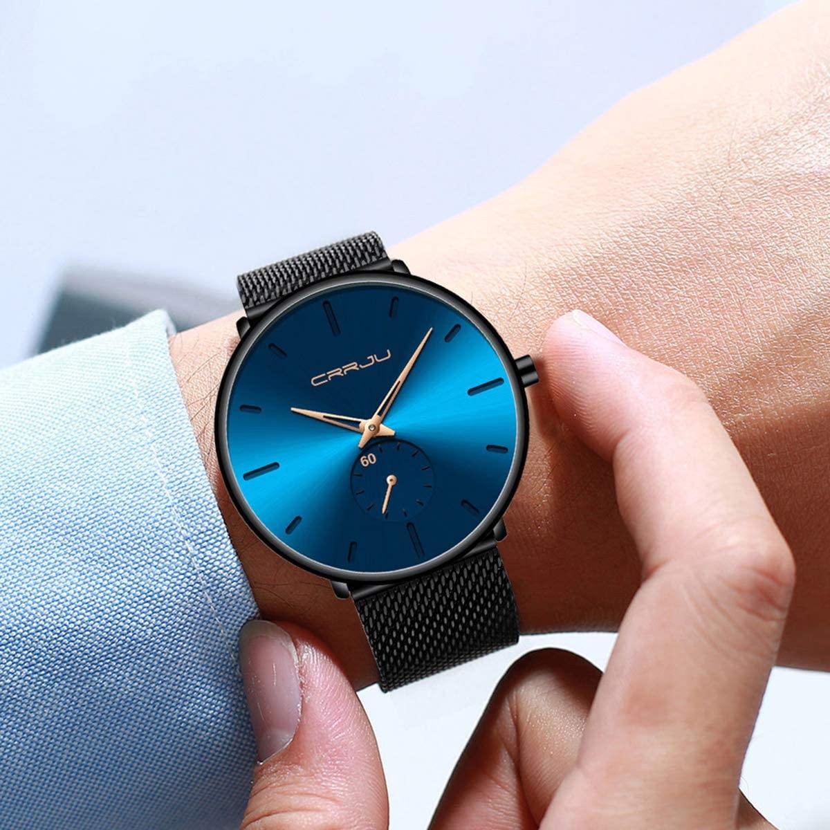 Men's Ultra-Thin Minimalist Waterproof Fashion Wrist Watch Cheap Sale Manchester