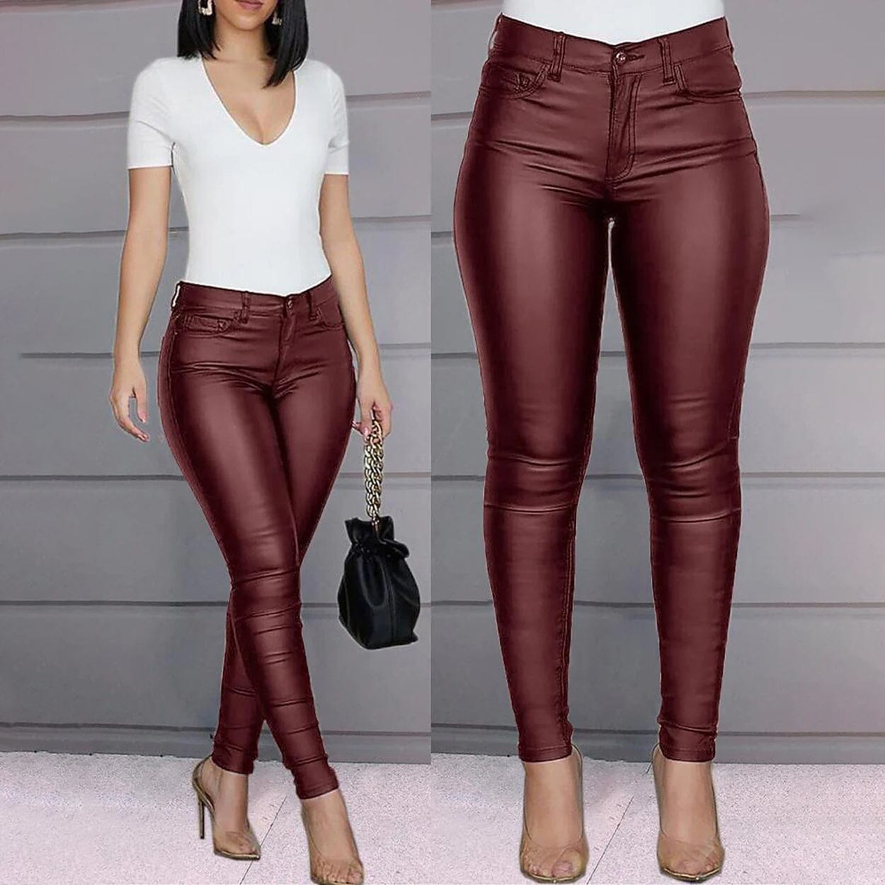 Women's Skinny Leather Pants Cheap Sale 2025 Newest