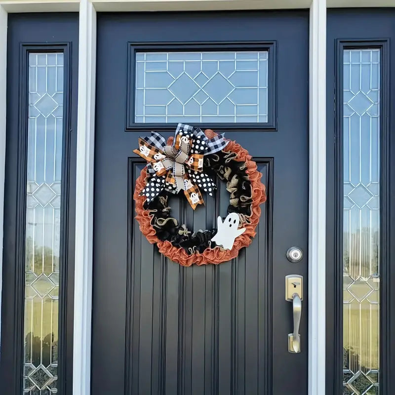 Ghost Halloween Wreath Front Door Décor Manchester