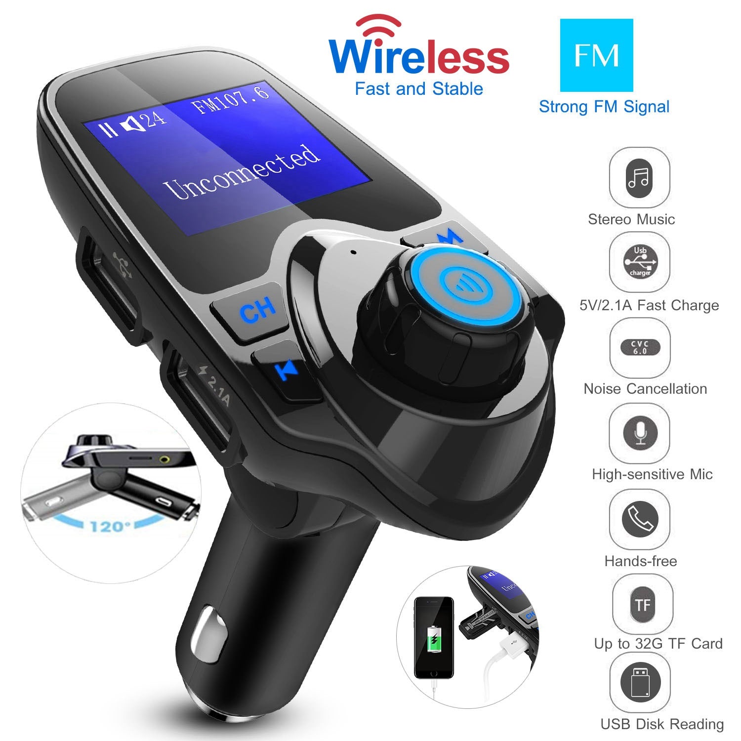 iMounTek Car Wireless FM Transmitter Best Wholesale Cheap Pice