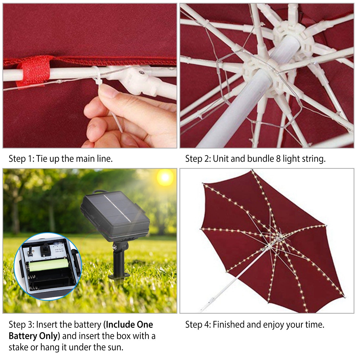 Solar Umbrella Outdoor String Light Clearance Store Sale Online