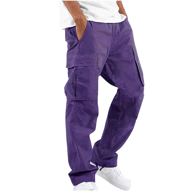 Men's Cargo Pants Trousers Drawstring Elastic Waist Multi Pocket Websites Online