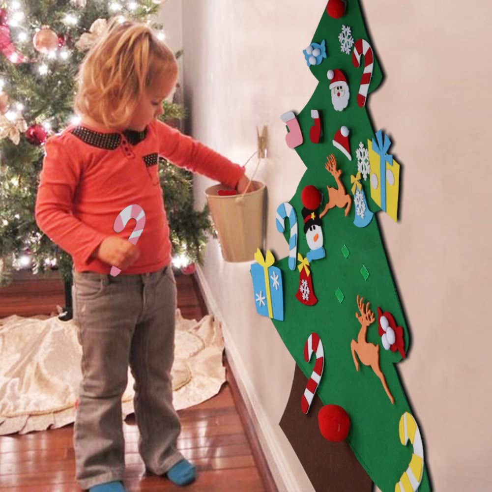 DIY Felt Christmas Tree Set with Ornaments Cheap Sale Visit