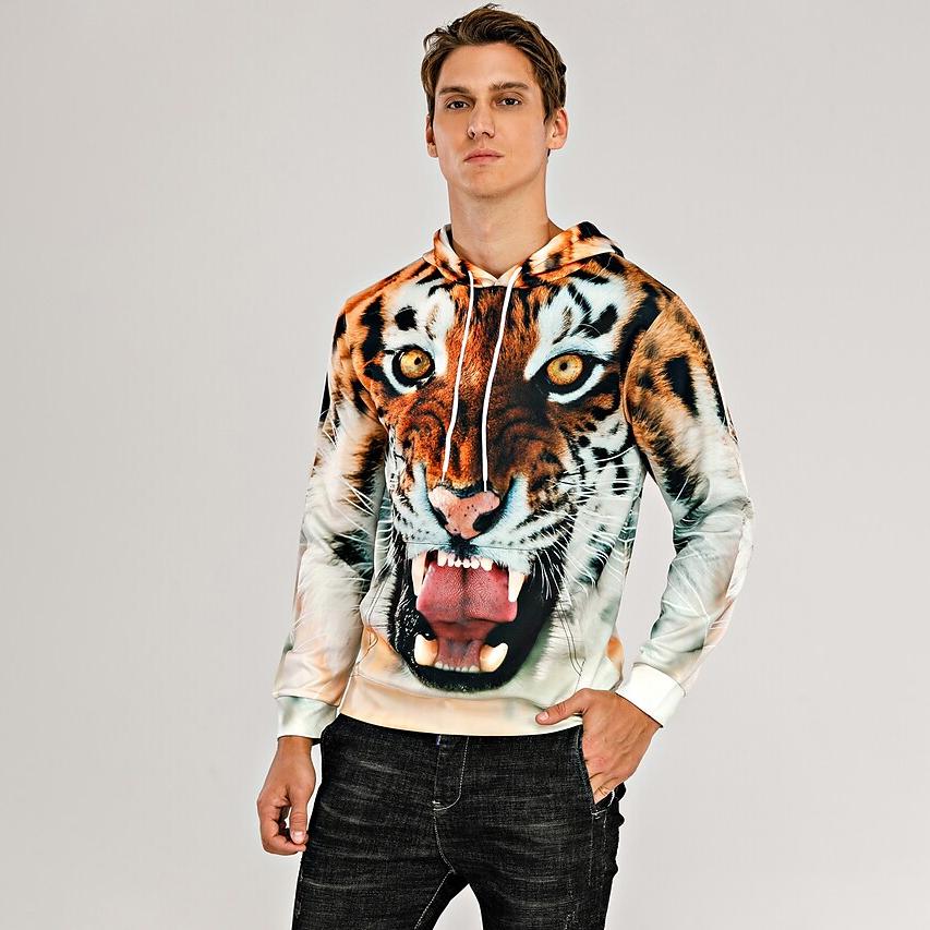 Men's Animal Patterned 3D Tiger Hoodie Really Cheap Shoes Online